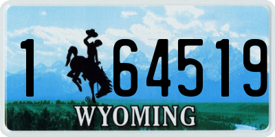 WY license plate 164519