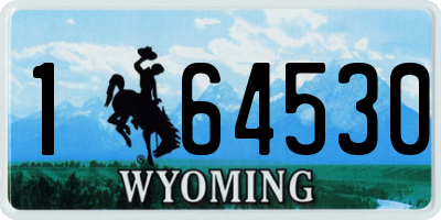 WY license plate 164530