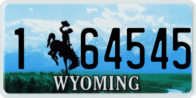 WY license plate 164545