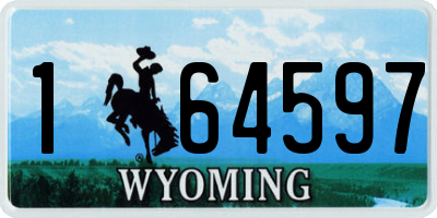 WY license plate 164597