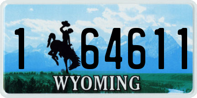 WY license plate 164611