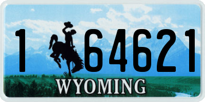 WY license plate 164621