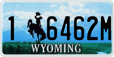 WY license plate 16462M