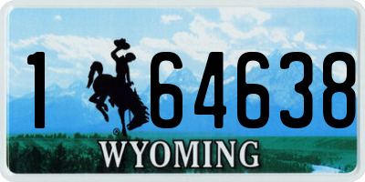 WY license plate 164638