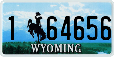WY license plate 164656