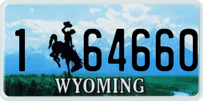 WY license plate 164660