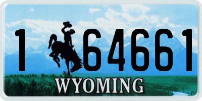 WY license plate 164661