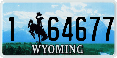 WY license plate 164677