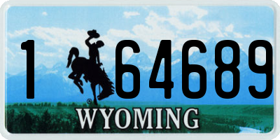 WY license plate 164689