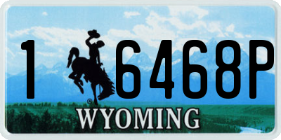 WY license plate 16468P