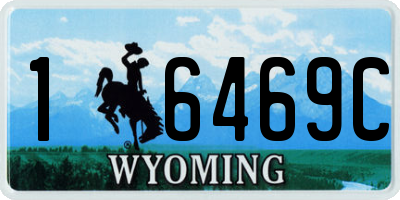 WY license plate 16469C