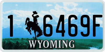 WY license plate 16469F