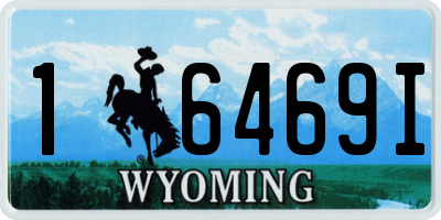 WY license plate 16469I