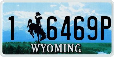 WY license plate 16469P