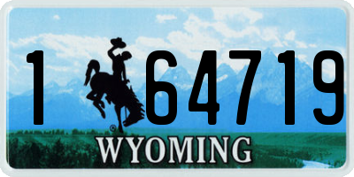 WY license plate 164719