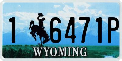 WY license plate 16471P
