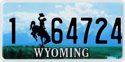 WY license plate 164724
