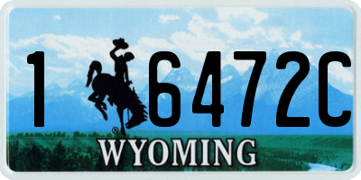 WY license plate 16472C