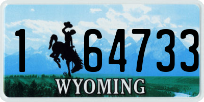 WY license plate 164733