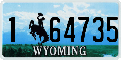 WY license plate 164735