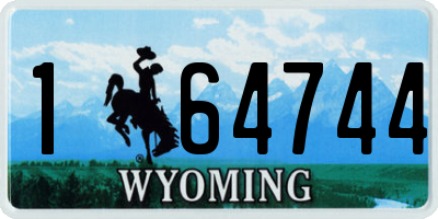 WY license plate 164744