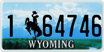 WY license plate 164746
