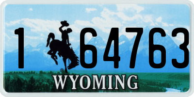 WY license plate 164763