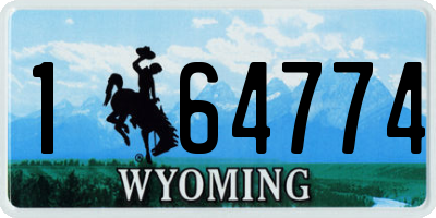 WY license plate 164774