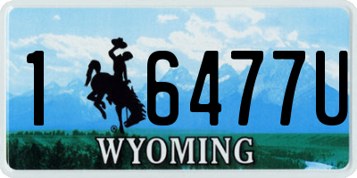 WY license plate 16477U