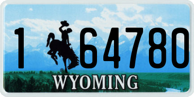WY license plate 164780