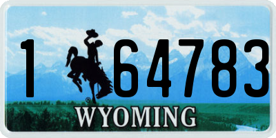 WY license plate 164783