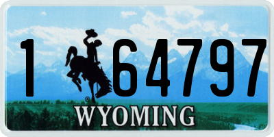 WY license plate 164797