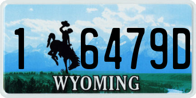 WY license plate 16479D