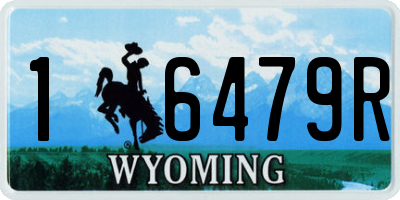WY license plate 16479R