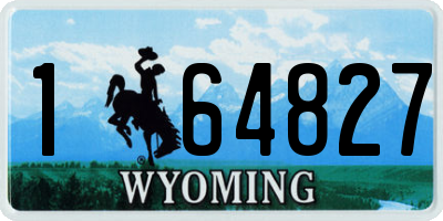 WY license plate 164827