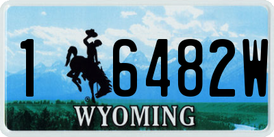 WY license plate 16482W