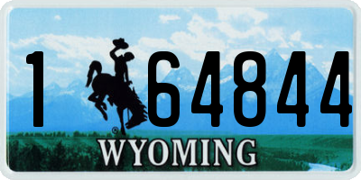 WY license plate 164844