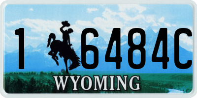 WY license plate 16484C