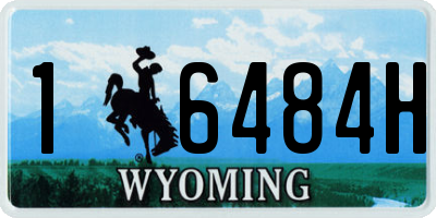 WY license plate 16484H