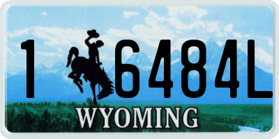 WY license plate 16484L
