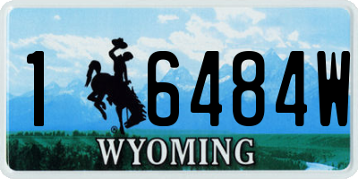 WY license plate 16484W