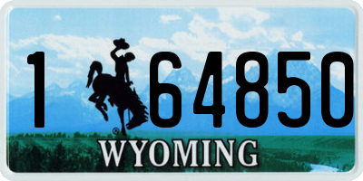 WY license plate 164850