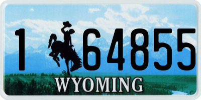 WY license plate 164855