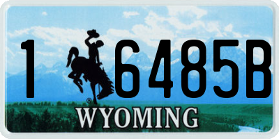 WY license plate 16485B