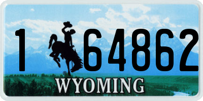 WY license plate 164862