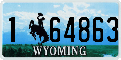 WY license plate 164863
