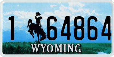 WY license plate 164864