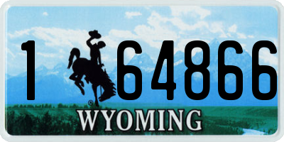 WY license plate 164866
