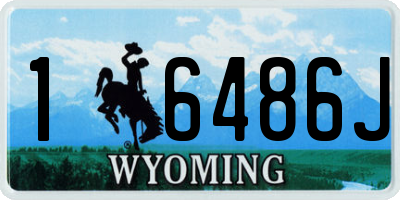 WY license plate 16486J