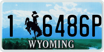 WY license plate 16486P
